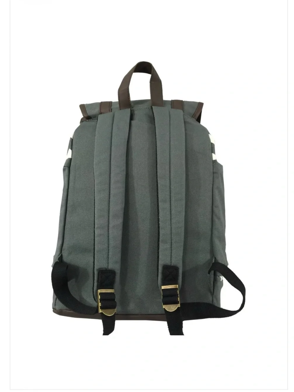 K-cliffs Unisex Canvas Laptop/Bookbag Canvas Backpack in Dark Gray and White NWT